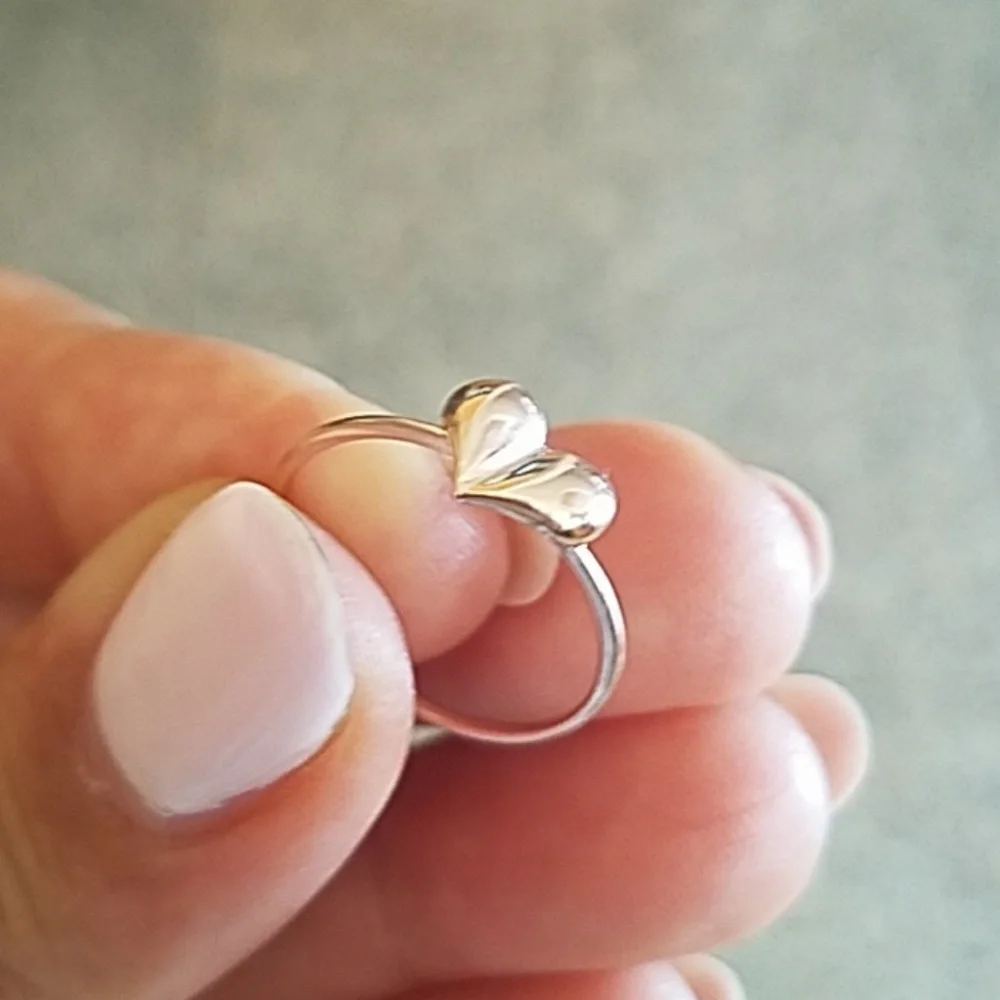 14k Rose Gold Heart Promise Ring 3 4 5 6 7 8 9